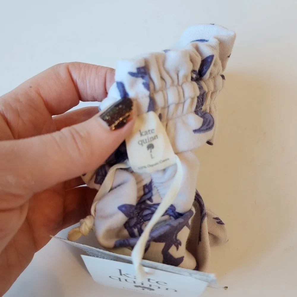 Kate Quinn Organic Cotton “Purple Dinosaur” Elastic Headband L NWT